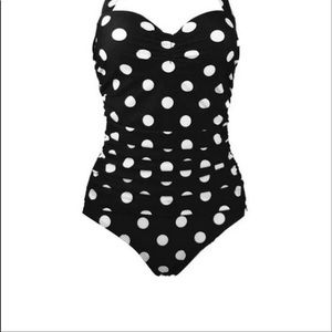 One piece polka dot swimsuit